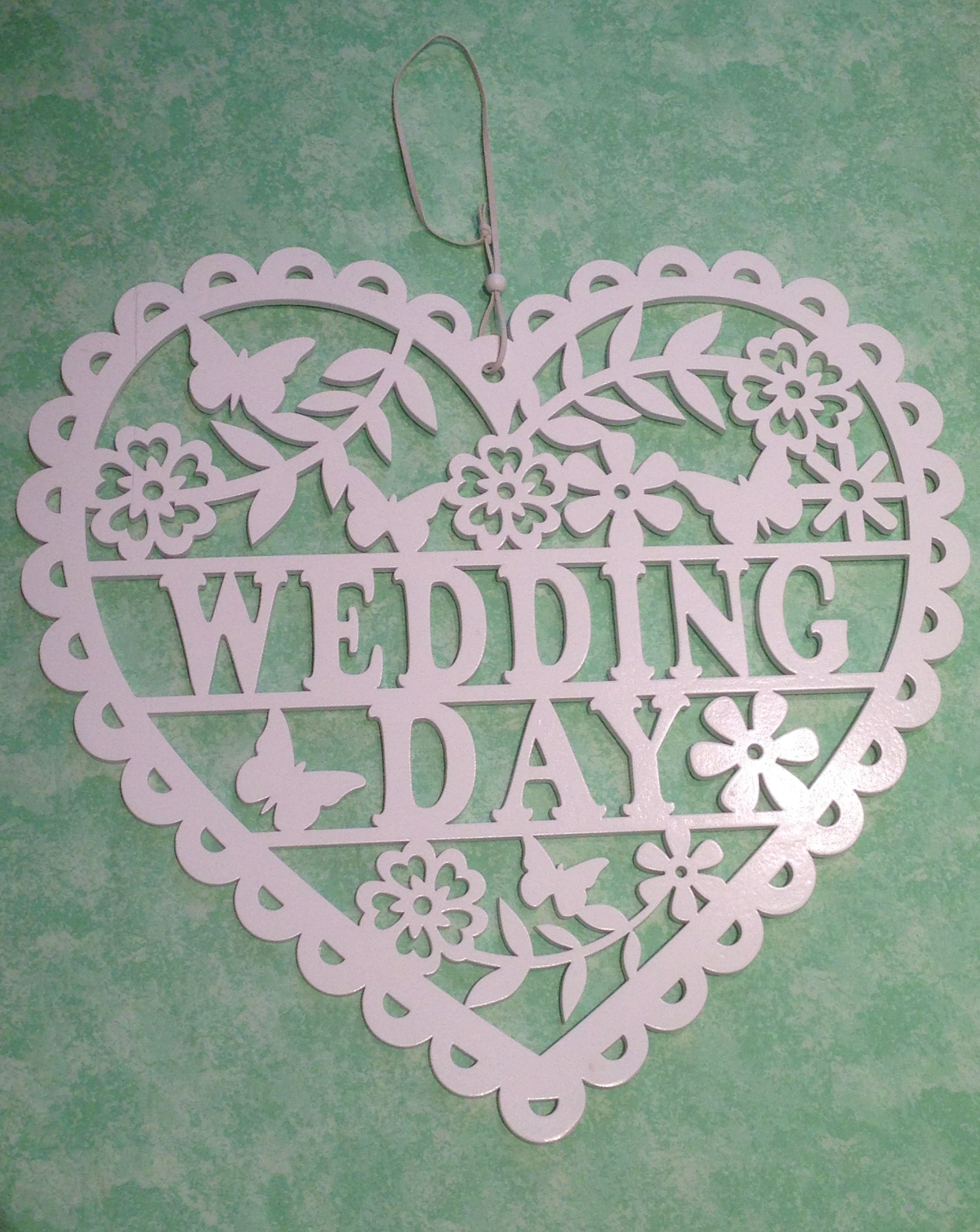Décoration Wedding Day 39,5 x 39,5 cm